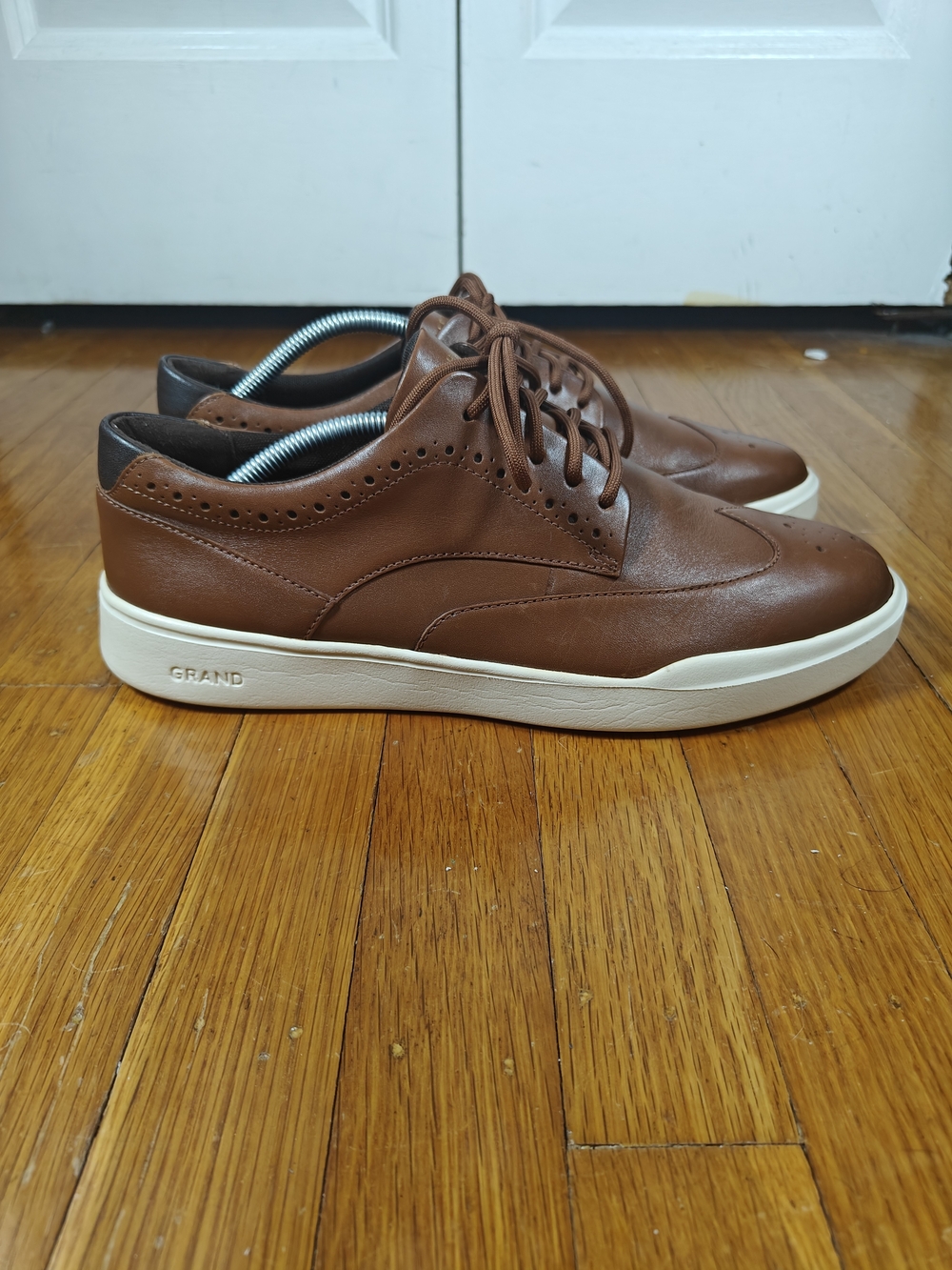 Cole Haan GrandPro Mens 11 Brown Leather Wingtip Oxford Dress Sneakers